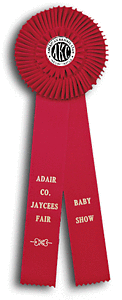 TR89  5.5 X 16 inches Pointer or Retriever Field Trial Rosette Ribbon 