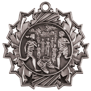 Ten Stars Cross Country Track Medals with 7/8
