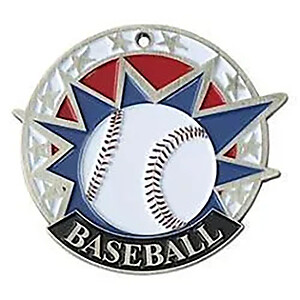 Colorful USA Baseball Medal with Pricing Options