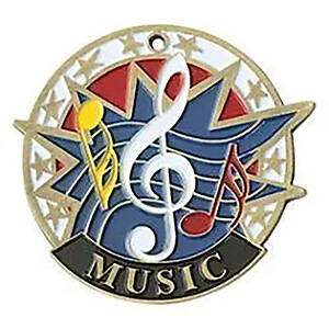 38120 Colorful USA Music Medal with Six Pricing Options