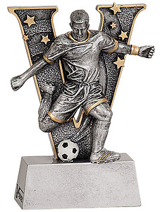 Resin Soccer Trophies in Two Sizes