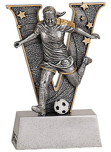Resin Soccer Trophies in Two Sizes