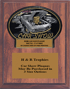 Mounted Burst Thru Car Show Plaques