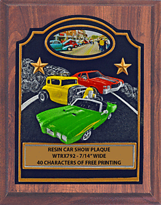 WTRX792-810-CFV Car Show Award on an 8 X 10 plaque.