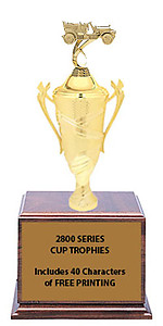 CF2800 Antique Car Cup Trophies with 9 Size Options, Add Cup & Base Height to the Topper Height to Get Overall Height of Trophy