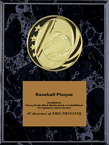 Baseball Plaque or Softball Emblem Plaque Cherry Finish