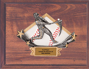 Mounted Resin Baseball Plaque