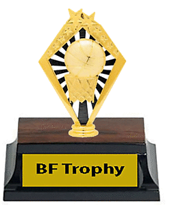 Non-Gender Black/Gold Sunrise Basketball Trophies for Boys and Girls, FREE PRINTING