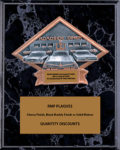 DPS 30-80 Roadside Diner Car Show Black Marble Plaques