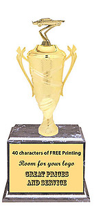 BM2800 Camaro Cup Trophies with 8 Size Options, Add Cup & Base Height to the Topper Height to Get Overall Height of Trophy