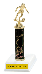 Female Soccer Trophies, R1 Style 8-18 inches tall