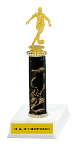 Female Soccer Trophies, R1 Style 8-18 inches tall