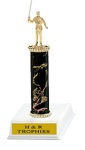 Bait Caster Fishing Trophy heights of 8-18 inches