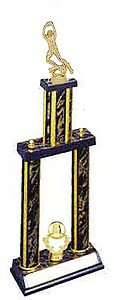 DPSS SERIES Double Post with Stack Making the Catch Football Trophy