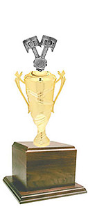 GW2800 Piston Cup Trophies with 7 Size Options, Add Cup & Base Height to the Topper Height to Get Overall Height of Trophy