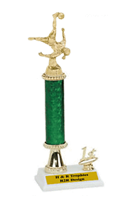 Girls Bicycle Kick Soccer Trophies, R2R Style