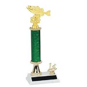 Swimming Bass Trophy heights of 10-18 inches