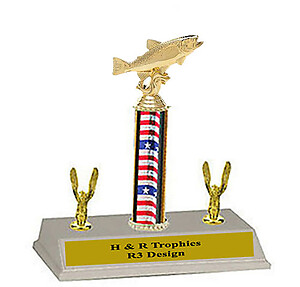 Trout Fishing Trophy with Double Trim