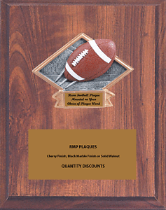 Mounted DPS65-15 Football Plaques Five Size Options