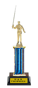 Bait Caster Fishing Trophy heights of 8-18 inches