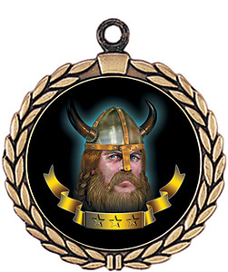 Encourage your students or team with a Viking Mascot Medal