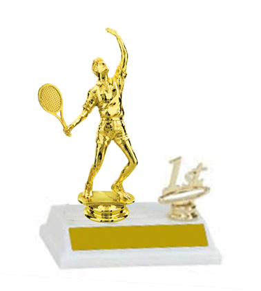 Tennis Trophies. with Topper Options