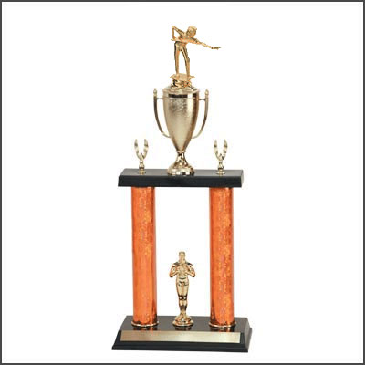 Billiard Two Column Trophy, 2PC