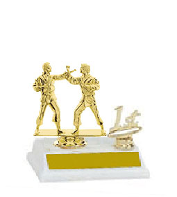 Men Sparring Base and Topper Martial Arts Trophy