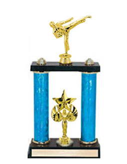 2P Men's Karate Trophies 18 to 28 inches tall