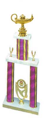 Two Post Stacked Scholastic Trophy