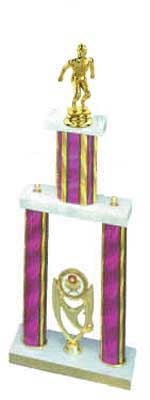 2DPS Swimming Trophies with double posts and stacked column design