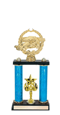 2P Dirt Track Trophies have 2 topper options 