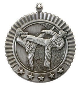 36627 Female Martial Arts Medal with Six Pricing Options