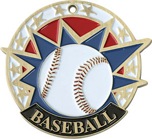 Colorful USA Baseball Medal