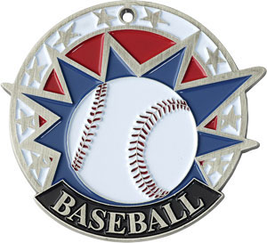 Colorful USA Baseball Medal