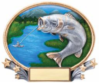 3D409 Bass Fishing Plaque Award