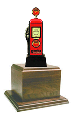 Route Sixty-Six Gas Pump Trophies in 5 Size Options
