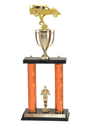 Dirt Track Racing Trophies, with 2 topper options