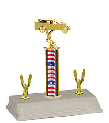 R3 Dirt Car Trophies with double trim