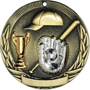 Tri-Colored Baseball Medals
