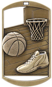 DT211 Dog Tag Basketball Medal 