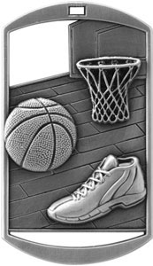 DT211 Dog Tag Basketball Medal 