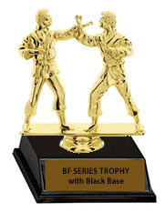 Men Sparring Base and Topper Martial Arts Trophy