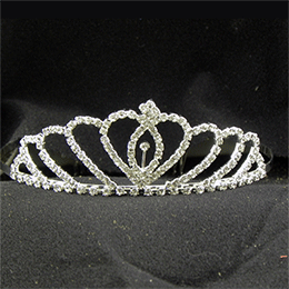 H001 Rhinestone Queen Tiara 2.5 Inches Tall