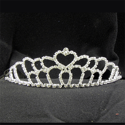 H002 Rhinestone Tiara 1 3/4 inch