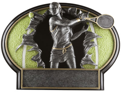 Burst Thru Women's Tennis Plaque