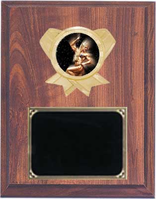 Cherry Finish Deluxe Women's Bodybuilder Plaque