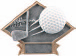 Large Diamond Resin Golf Plate DSP16