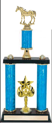 Two Post Stacked Horse Show Trophy