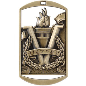 Victory Dog Tag Medals DT-290 with Neck Ribbons